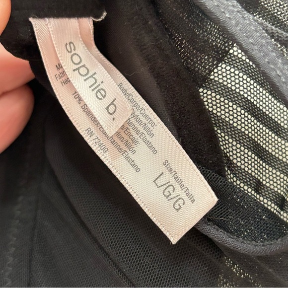 Sophie B Black and Pink Lace Chemise with Padded Cups - Picture 12 of 12